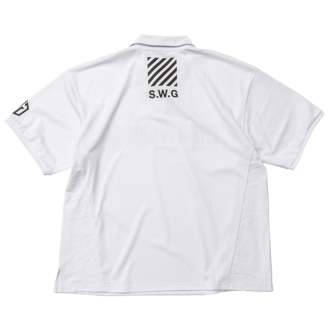 MESH POLO SHIRT, WHITE