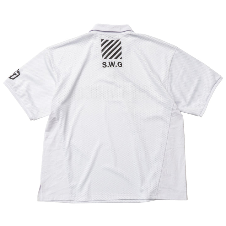 MESH POLO SHIRT, WHITE