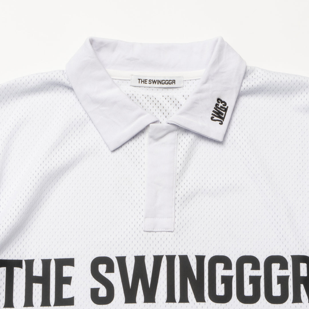 MESH POLO SHIRT, WHITE