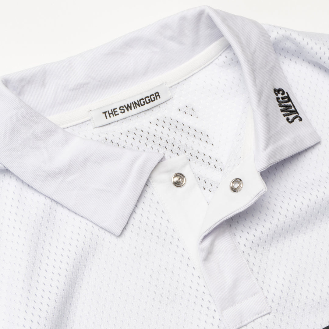 MESH POLO SHIRT, WHITE