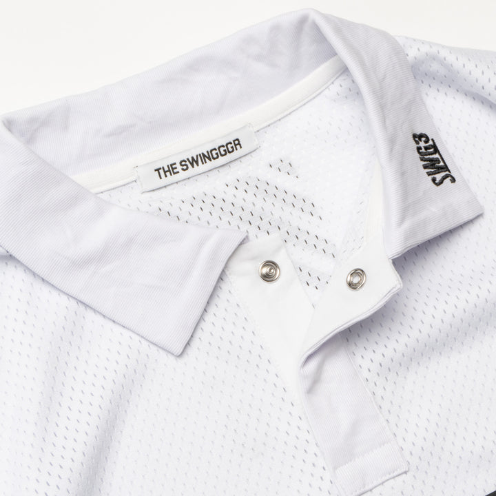 MESH POLO SHIRT, WHITE