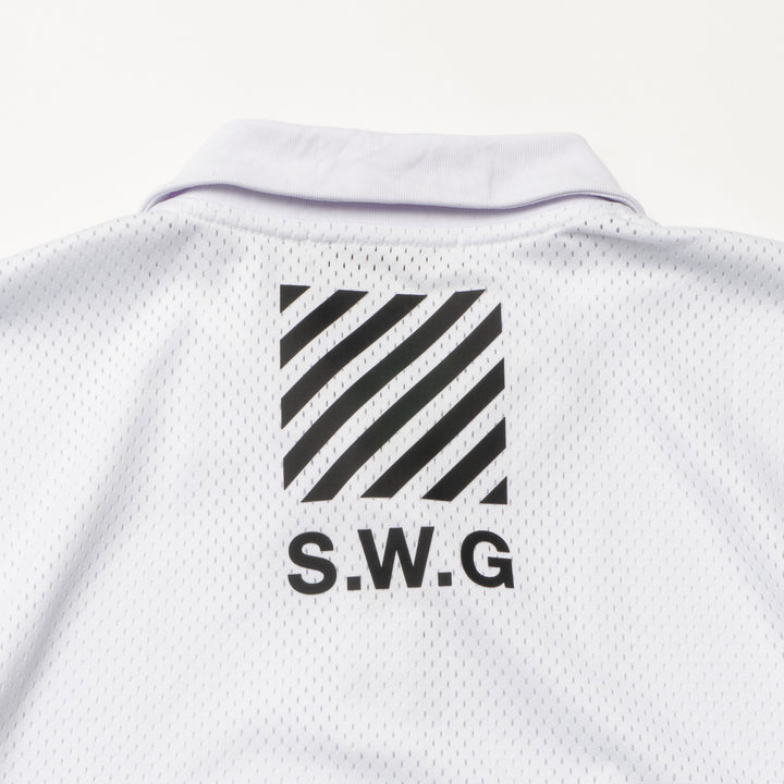MESH POLO SHIRT, WHITE