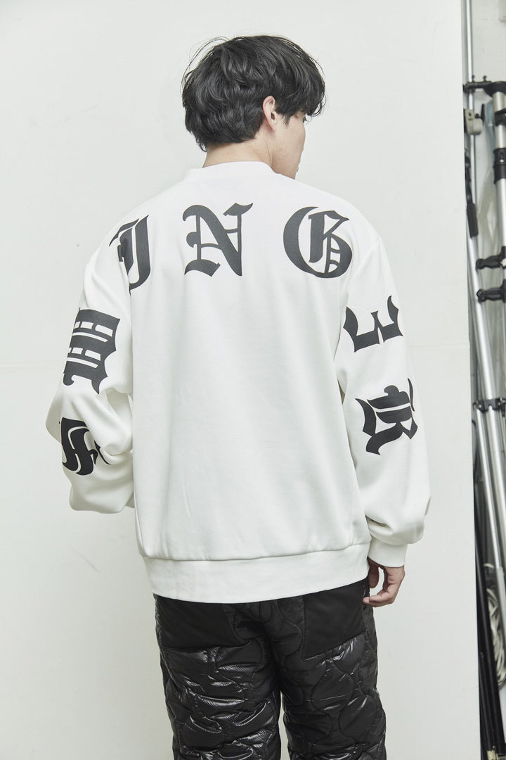 HALF ZIP SWEAT PO, WHITE
