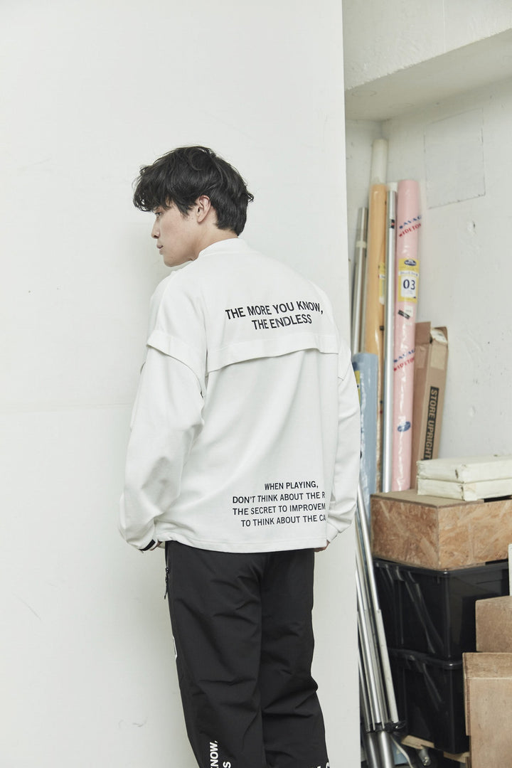 SWG PUNCH MOCKNECK L/TEE, WHITE