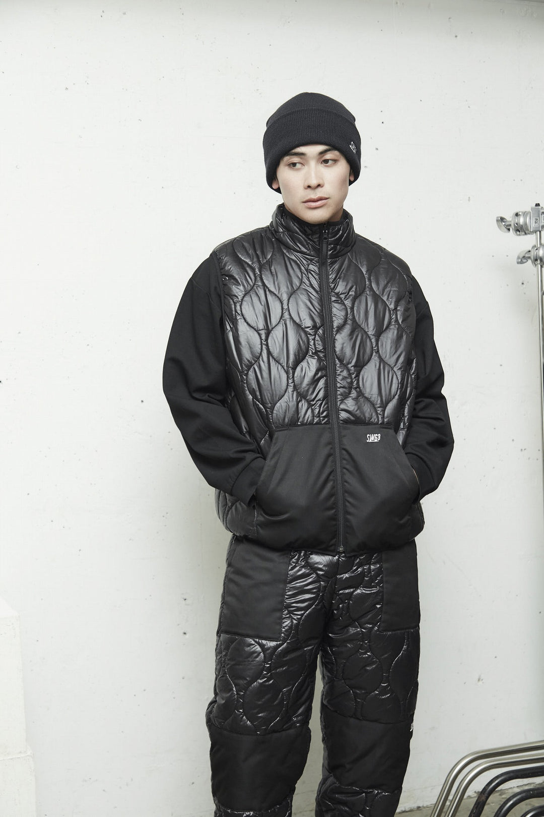 QUILT REVERSIBLE PT, BLACK