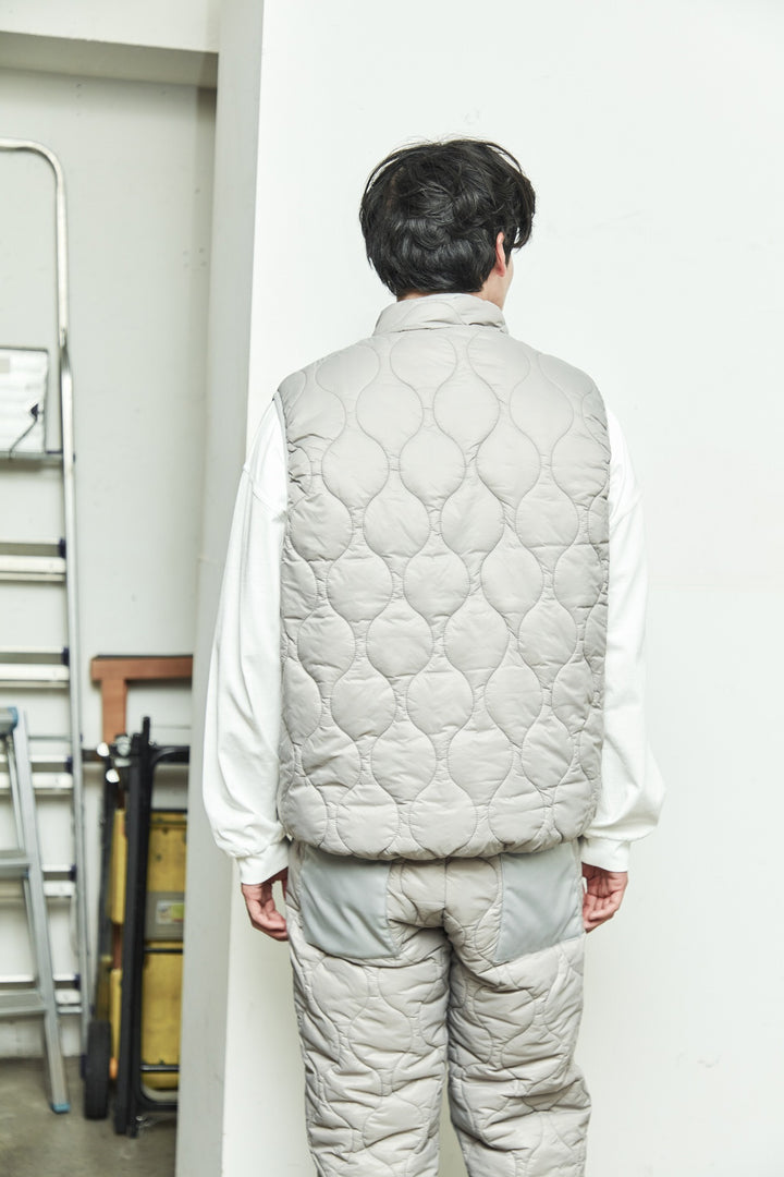 QUILT REVERSIBLE VT, L.GRAY