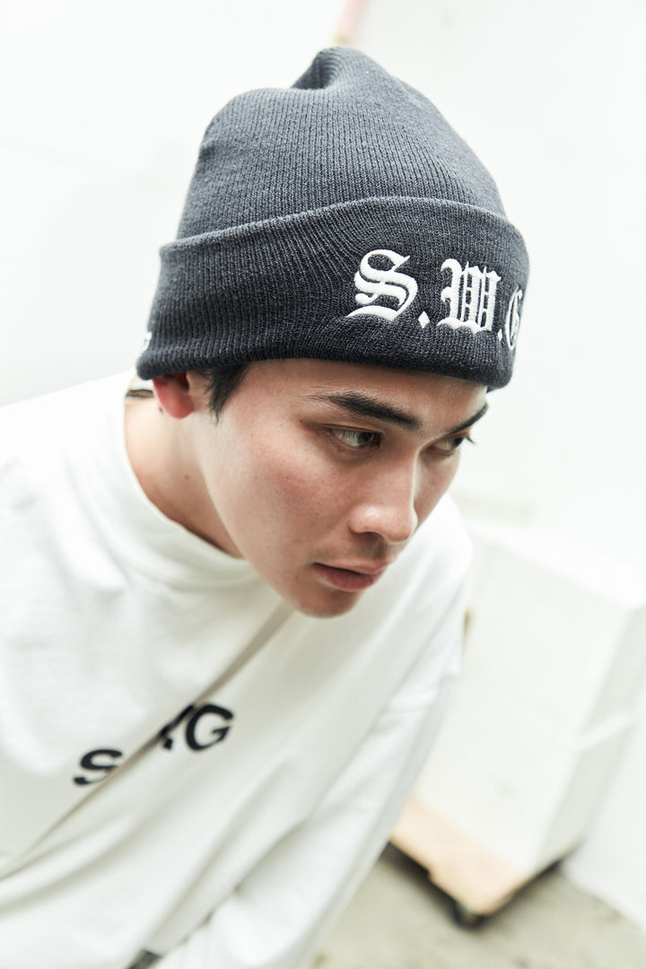 SWG KNIT CAP, BLACK