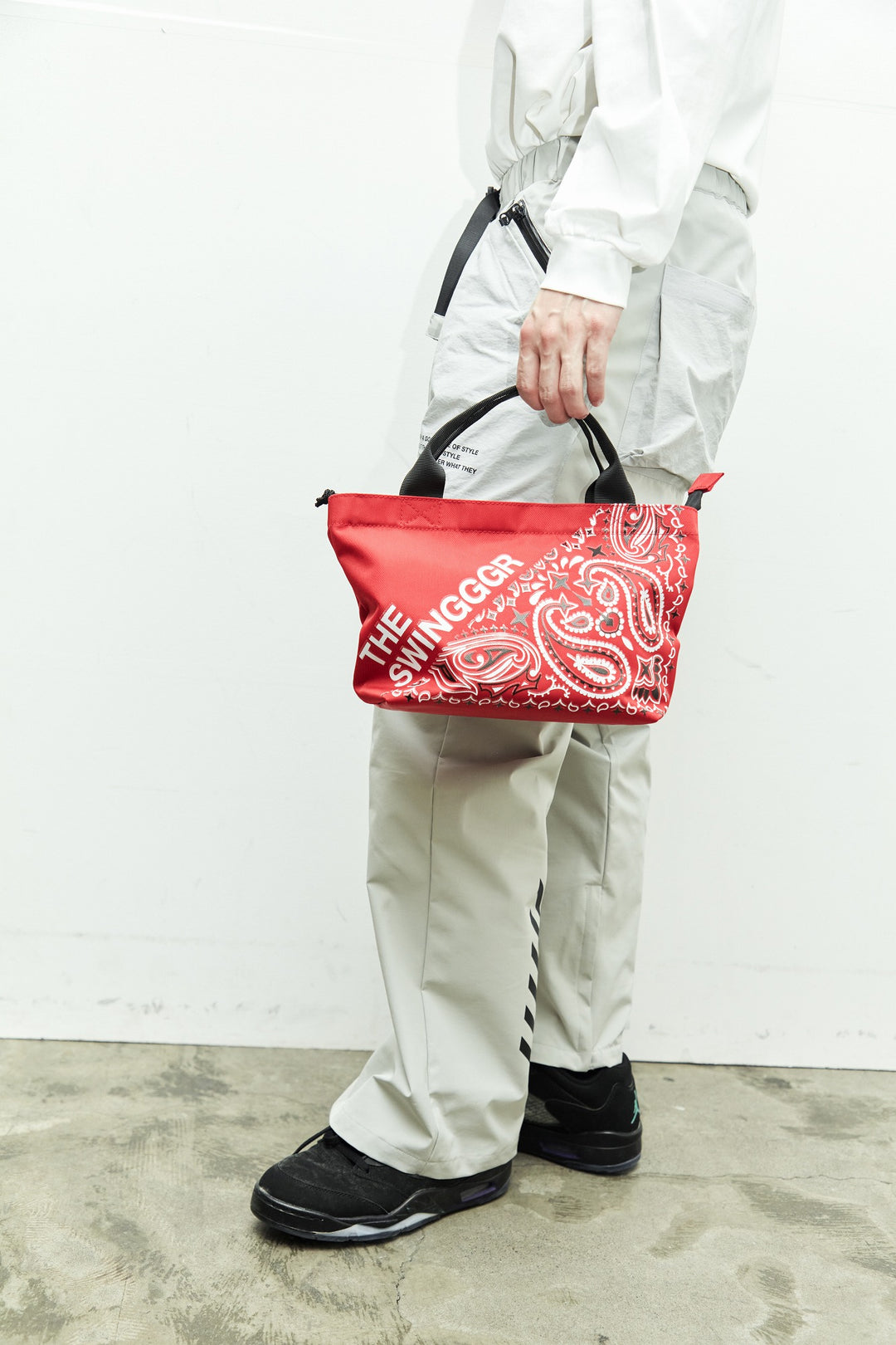 PAISLEY MINI TOTE, RED