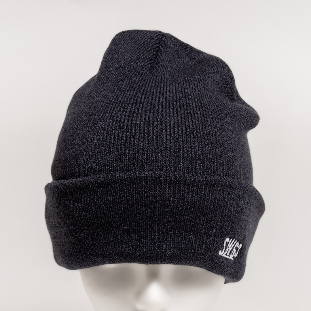 ONE POINT KNIT CAP, BLACK