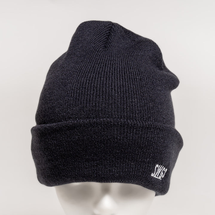ONE POINT KNIT CAP, BLACK