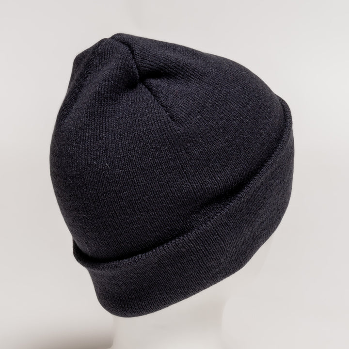 ONE POINT KNIT CAP, BLACK