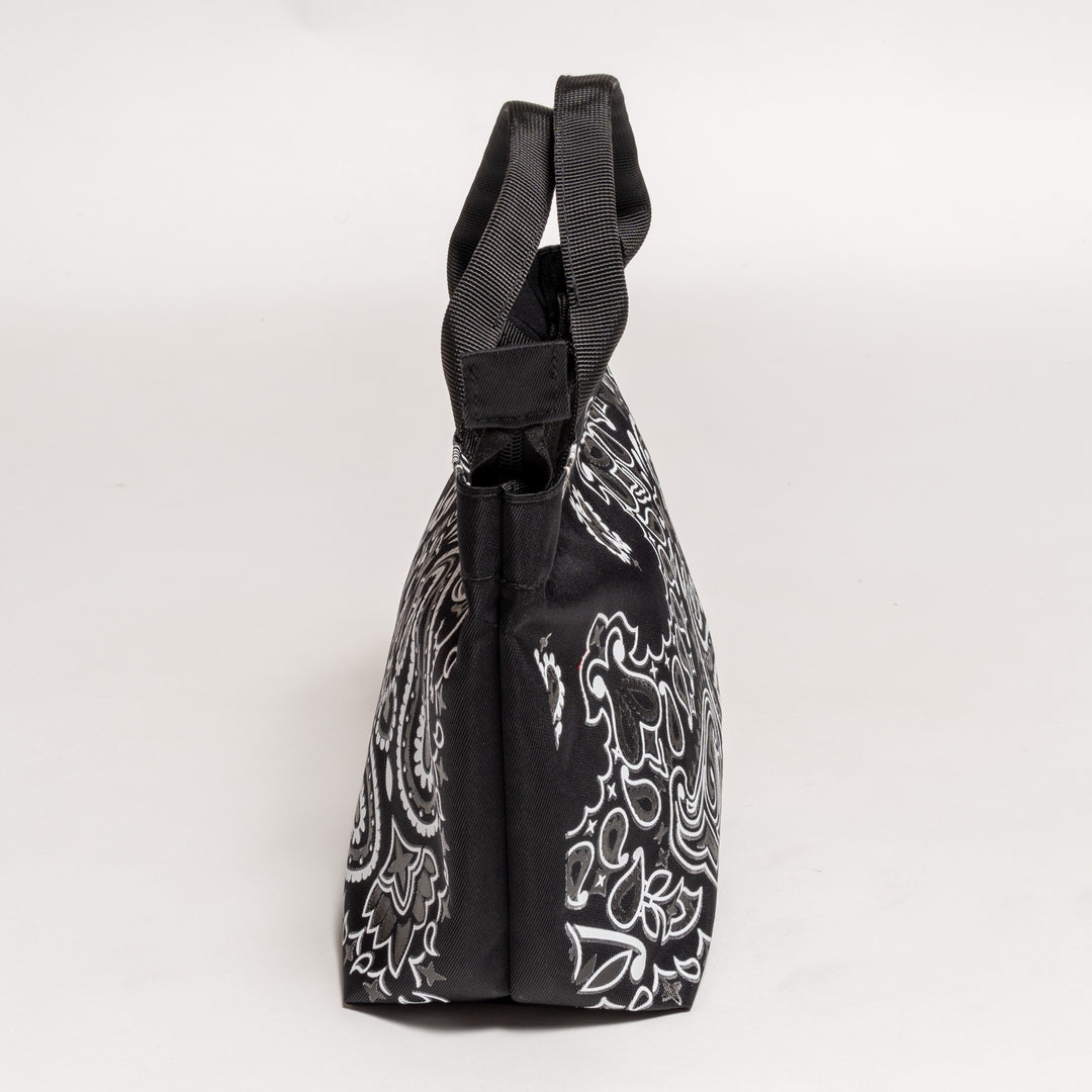 PAISLEY MINI TOTE, BLACK