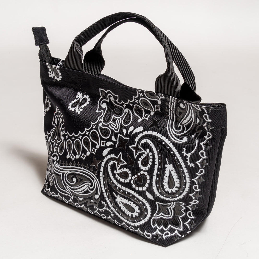 PAISLEY MINI TOTE, BLACK