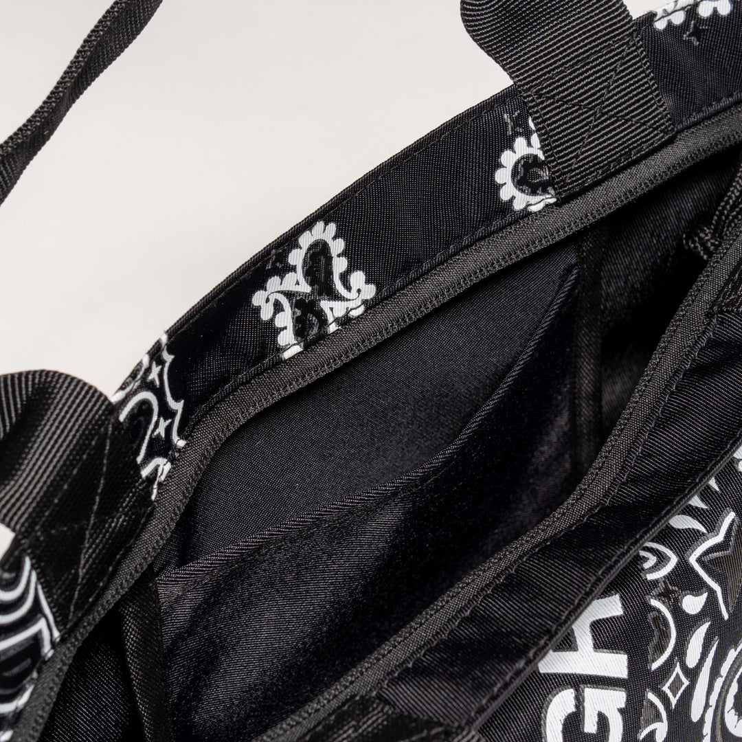 PAISLEY MINI TOTE, BLACK