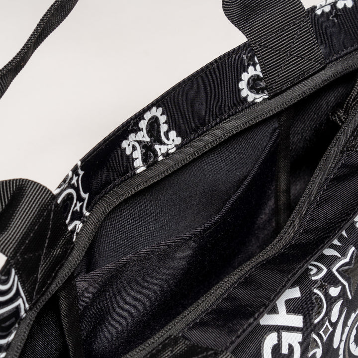 PAISLEY MINI TOTE, BLACK