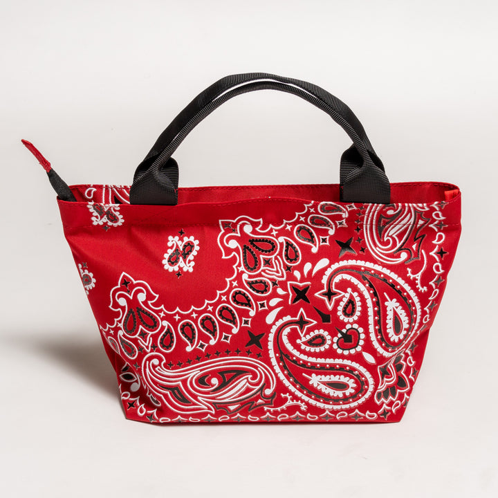PAISLEY MINI TOTE, RED