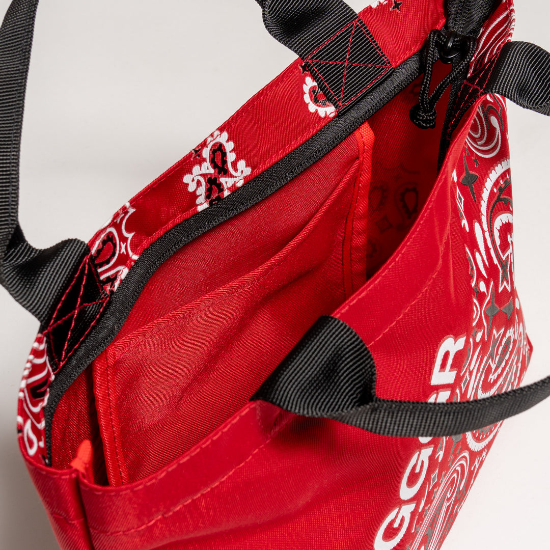 PAISLEY MINI TOTE, RED