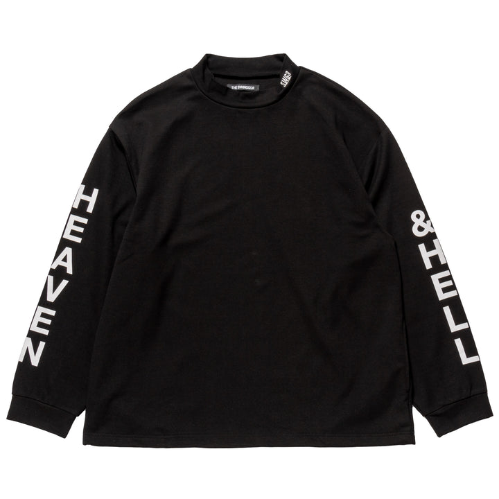 H&H MOCKNECK L/TEE, BLACK