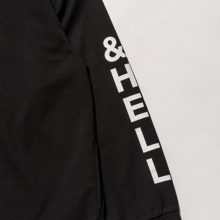 H&H MOCKNECK L/TEE, BLACK