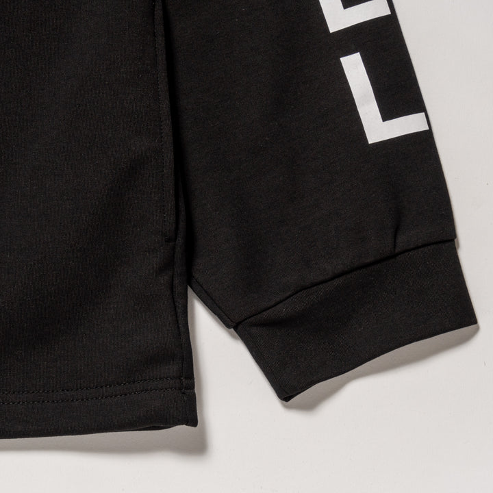 H&H MOCKNECK L/TEE, BLACK
