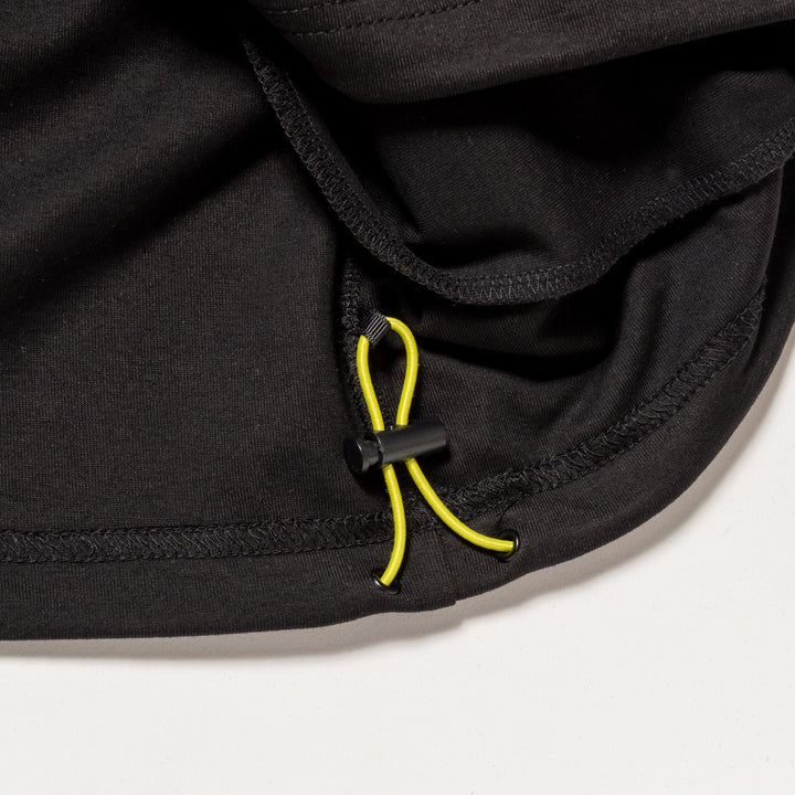 H&H MOCKNECK L/TEE, BLACK