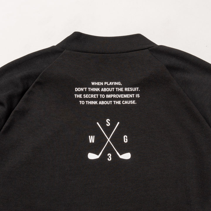 H&H MOCKNECK L/TEE, BLACK