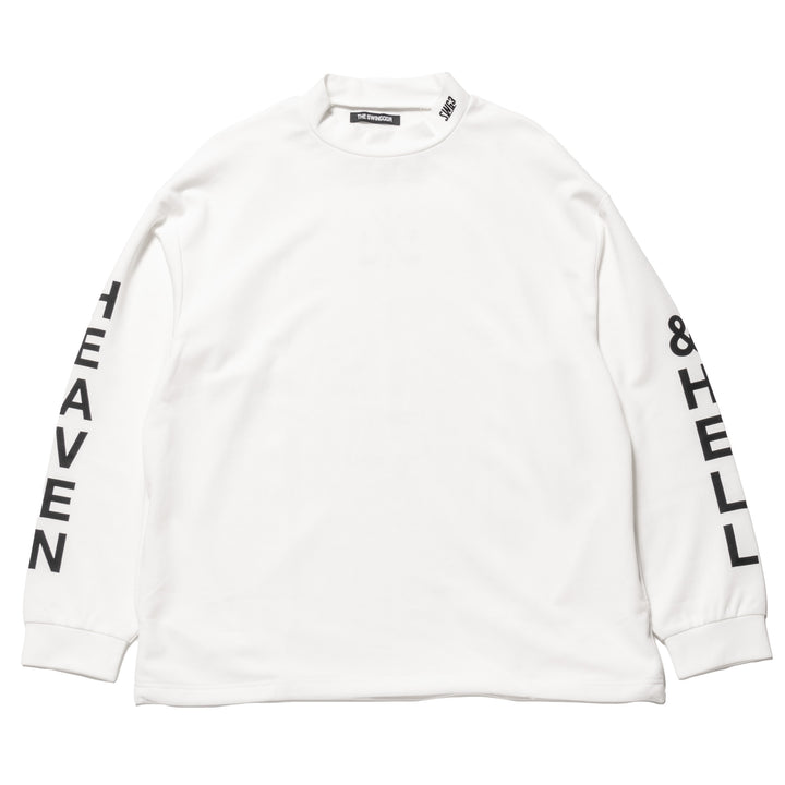 H&H MOCKNECK L/TEE, WHITE