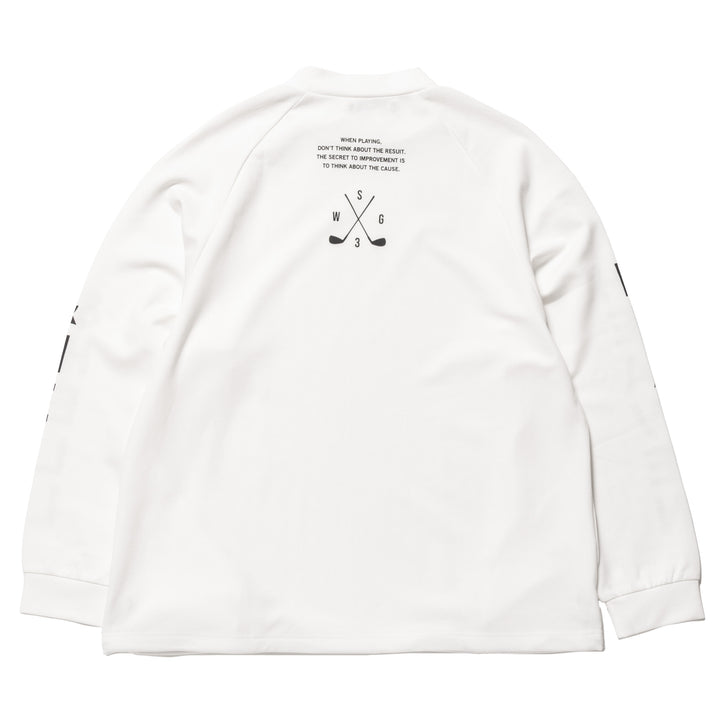 H&H MOCKNECK L/TEE, WHITE