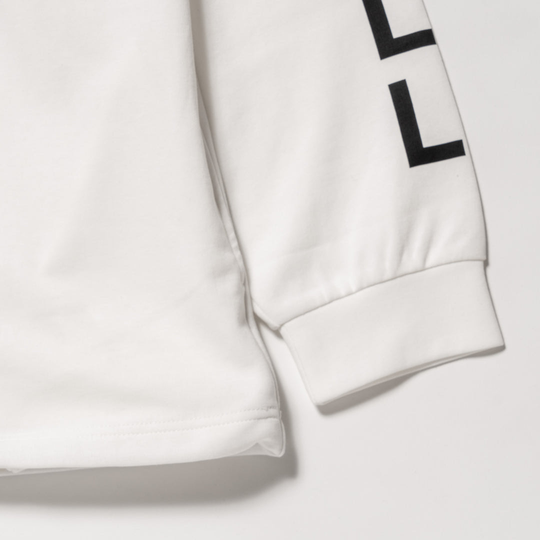 H&H MOCKNECK L/TEE, WHITE
