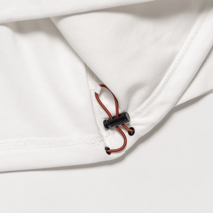 H&H MOCKNECK L/TEE, WHITE