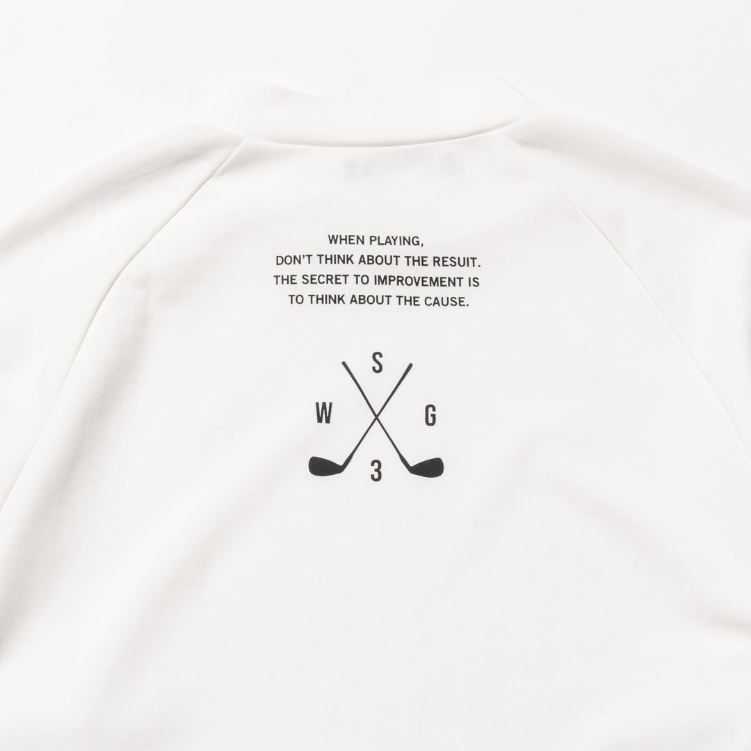 H&H MOCKNECK L/TEE, WHITE