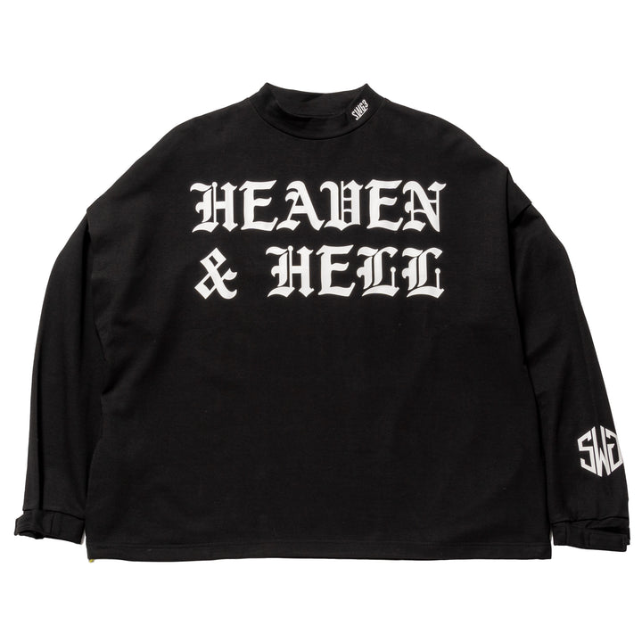 H&H PUNCH MOCKNECK L/TEE, BLACK