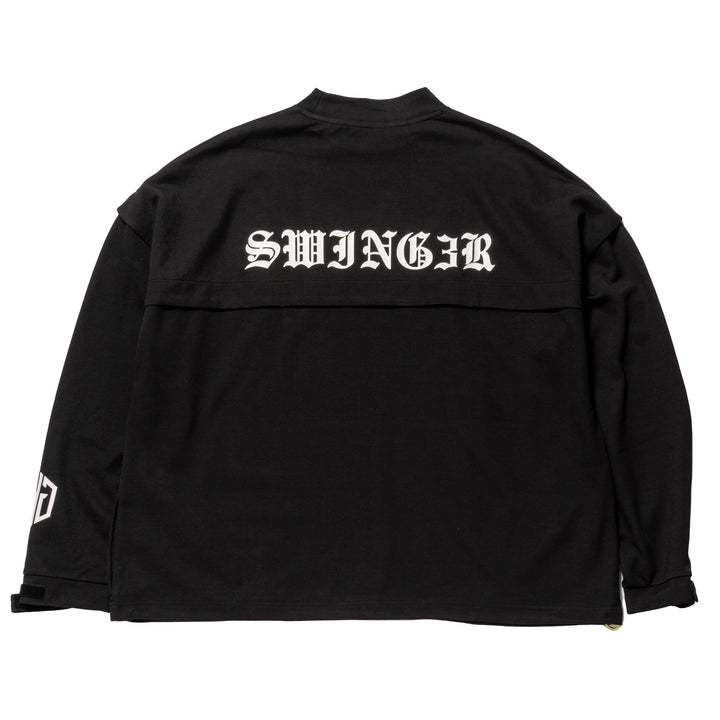 H&H PUNCH MOCKNECK L/TEE, BLACK