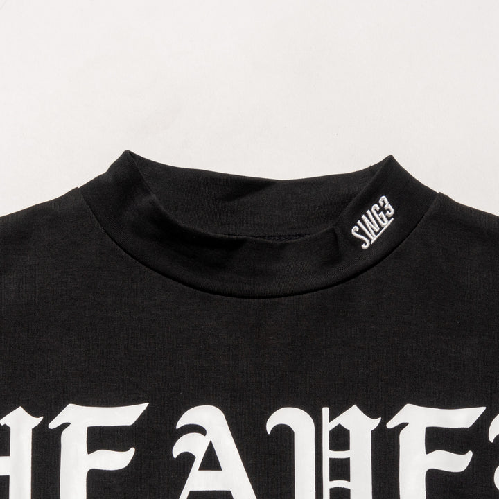 H&H PUNCH MOCKNECK L/TEE, BLACK