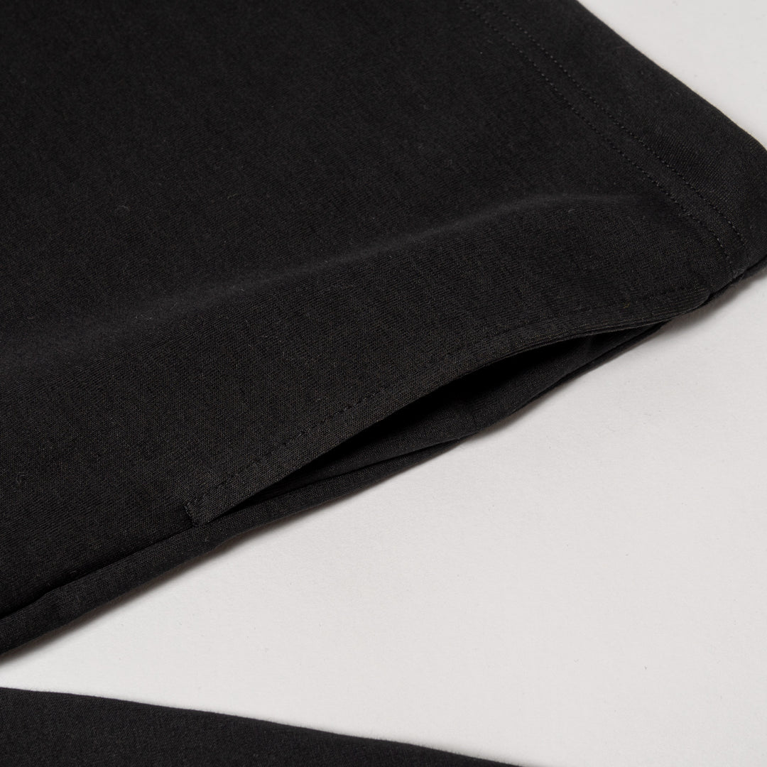 H&H PUNCH MOCKNECK L/TEE, BLACK