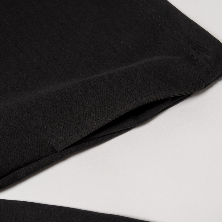 H&H PUNCH MOCKNECK L/TEE, BLACK