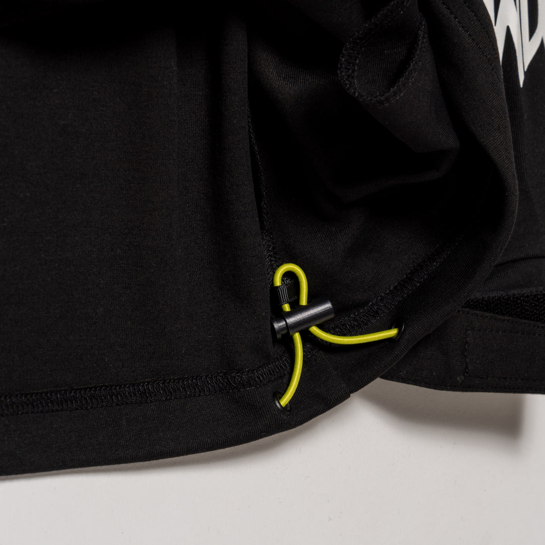 H&H PUNCH MOCKNECK L/TEE, BLACK