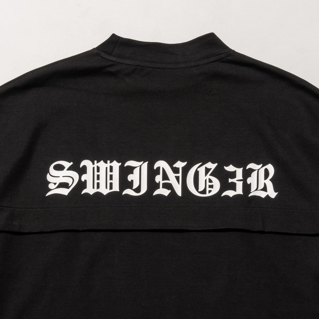 H&H PUNCH MOCKNECK L/TEE, BLACK