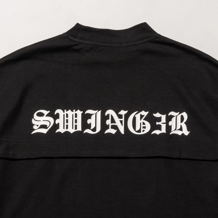 H&H PUNCH MOCKNECK L/TEE, BLACK