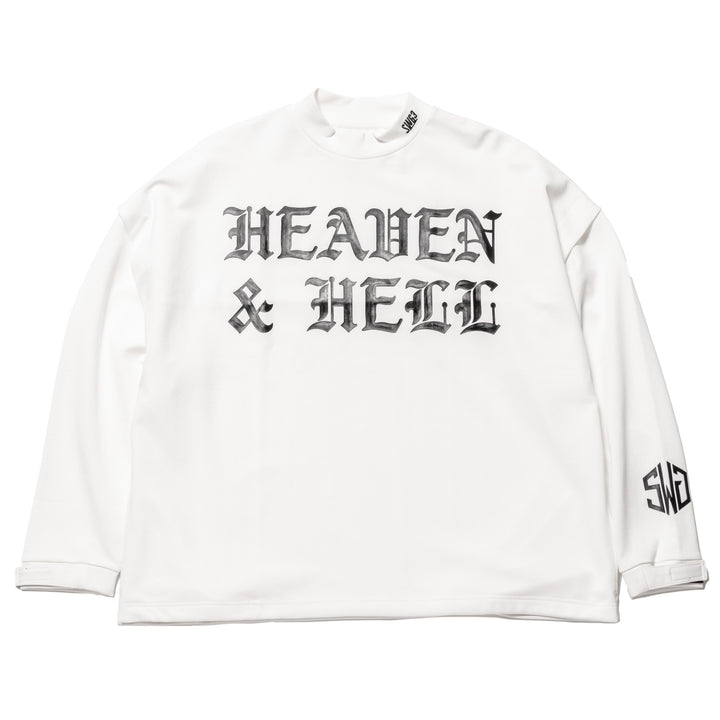 H&H PUNCH MOCKNECK L/TEE, WHITE