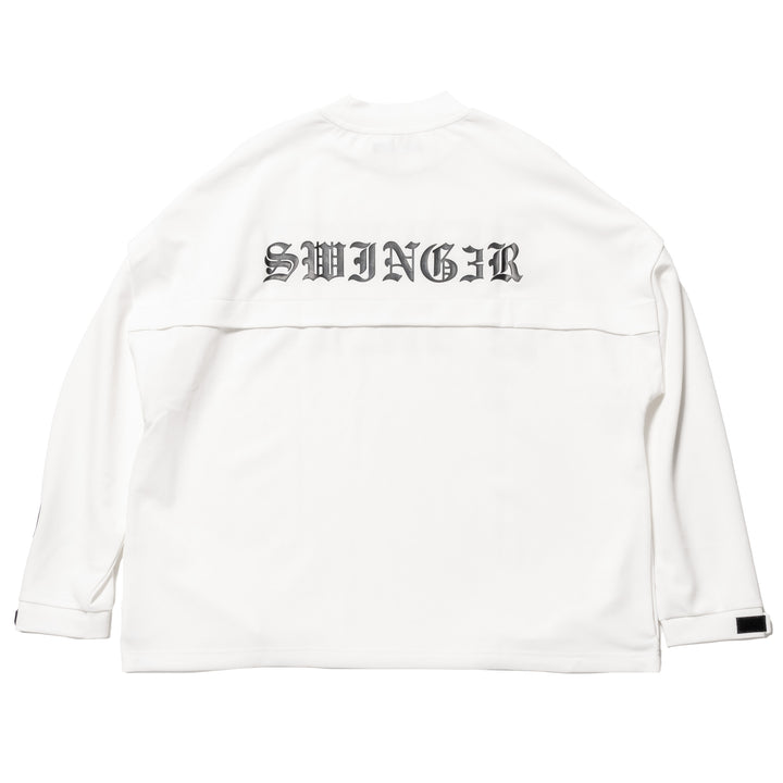 H&H PUNCH MOCKNECK L/TEE, WHITE