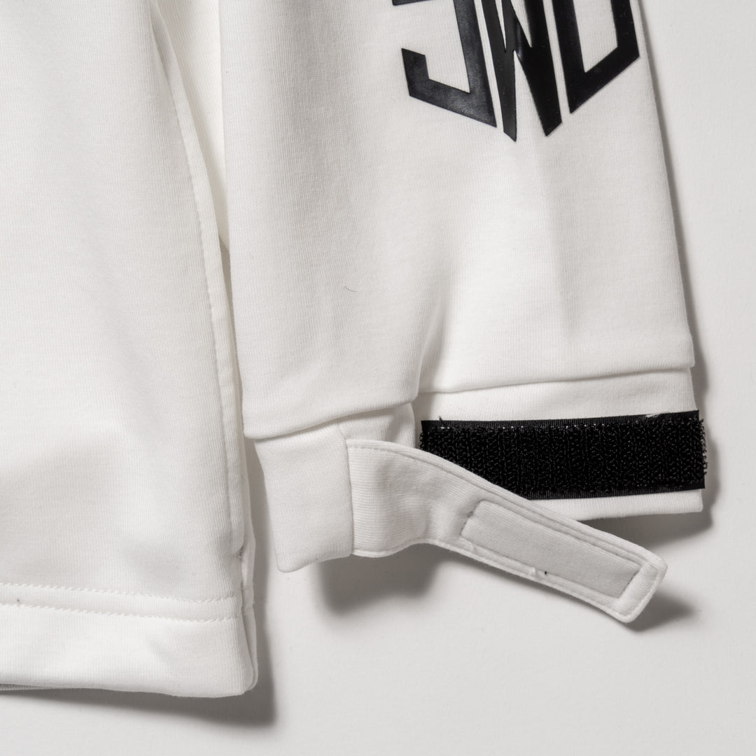 H&H PUNCH MOCKNECK L/TEE, WHITE