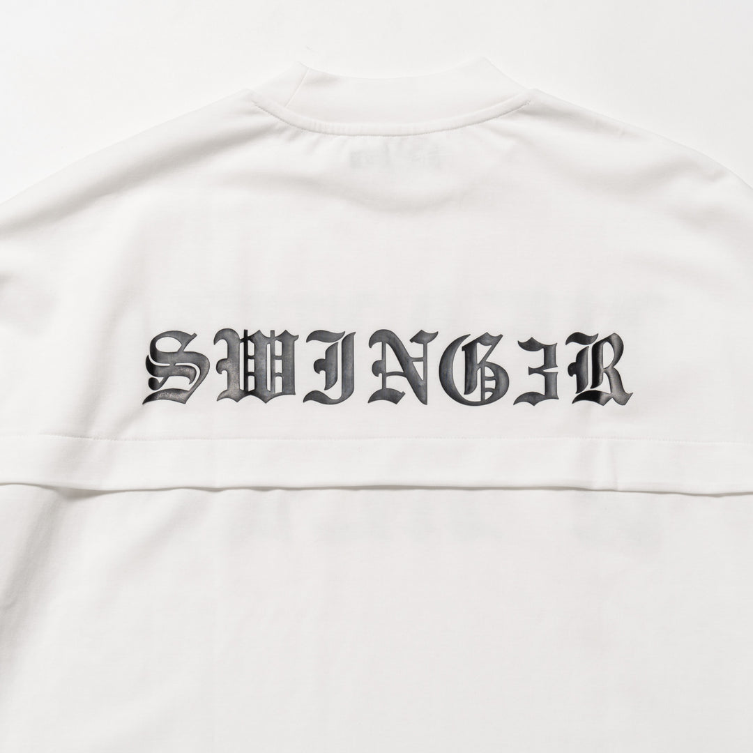 H&H PUNCH MOCKNECK L/TEE, WHITE