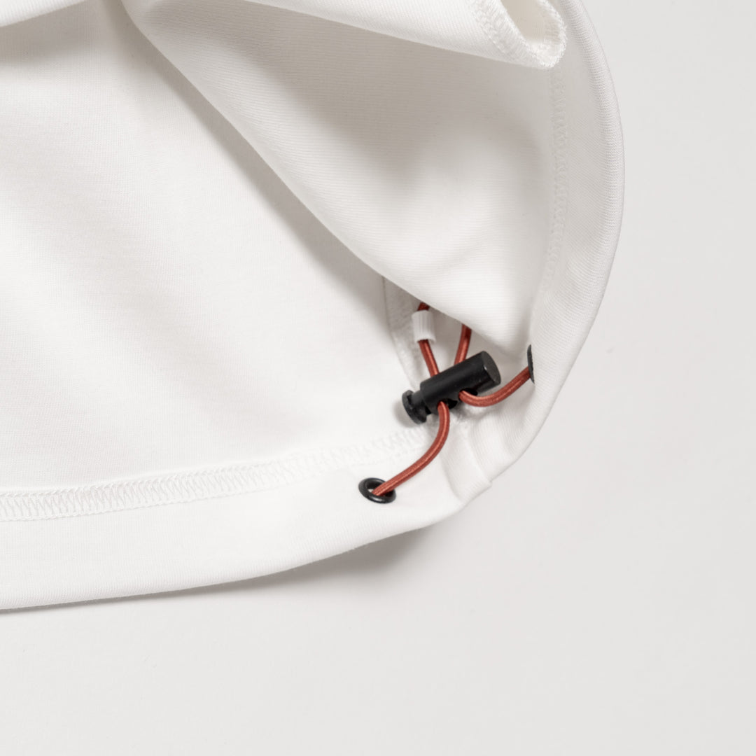 H&H PUNCH MOCKNECK L/TEE, WHITE