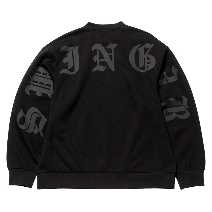 HALF ZIP SWEAT PO, BLACK