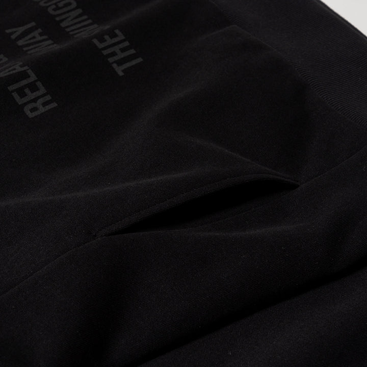 HALF ZIP SWEAT PO, BLACK