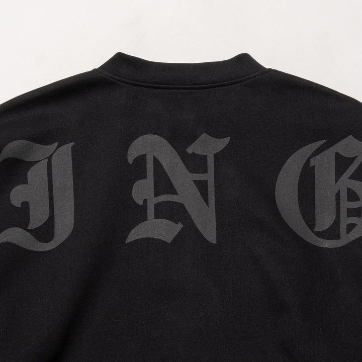HALF ZIP SWEAT PO, BLACK