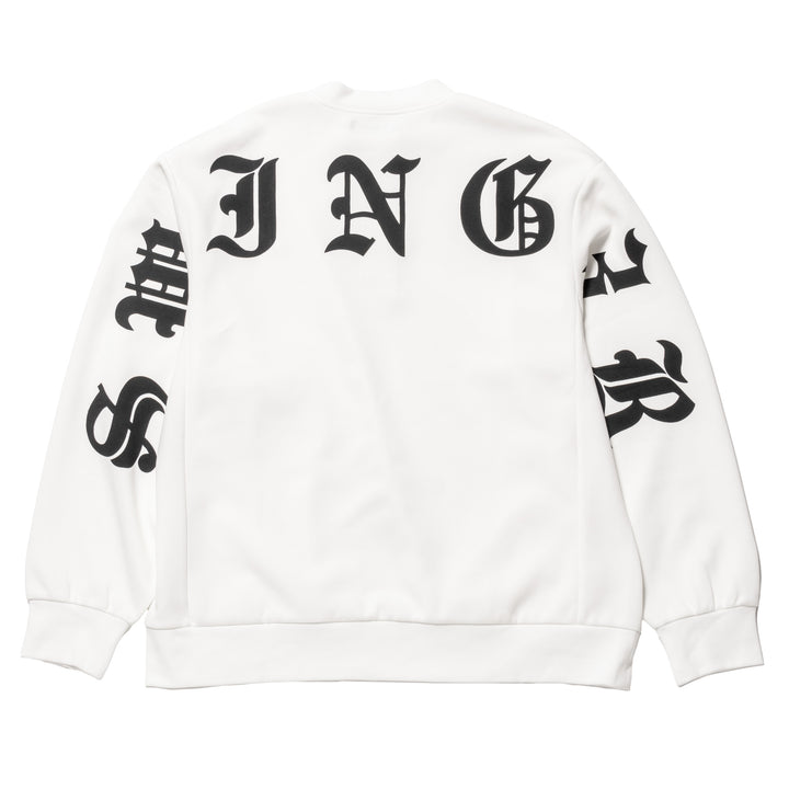 HALF ZIP SWEAT PO, WHITE