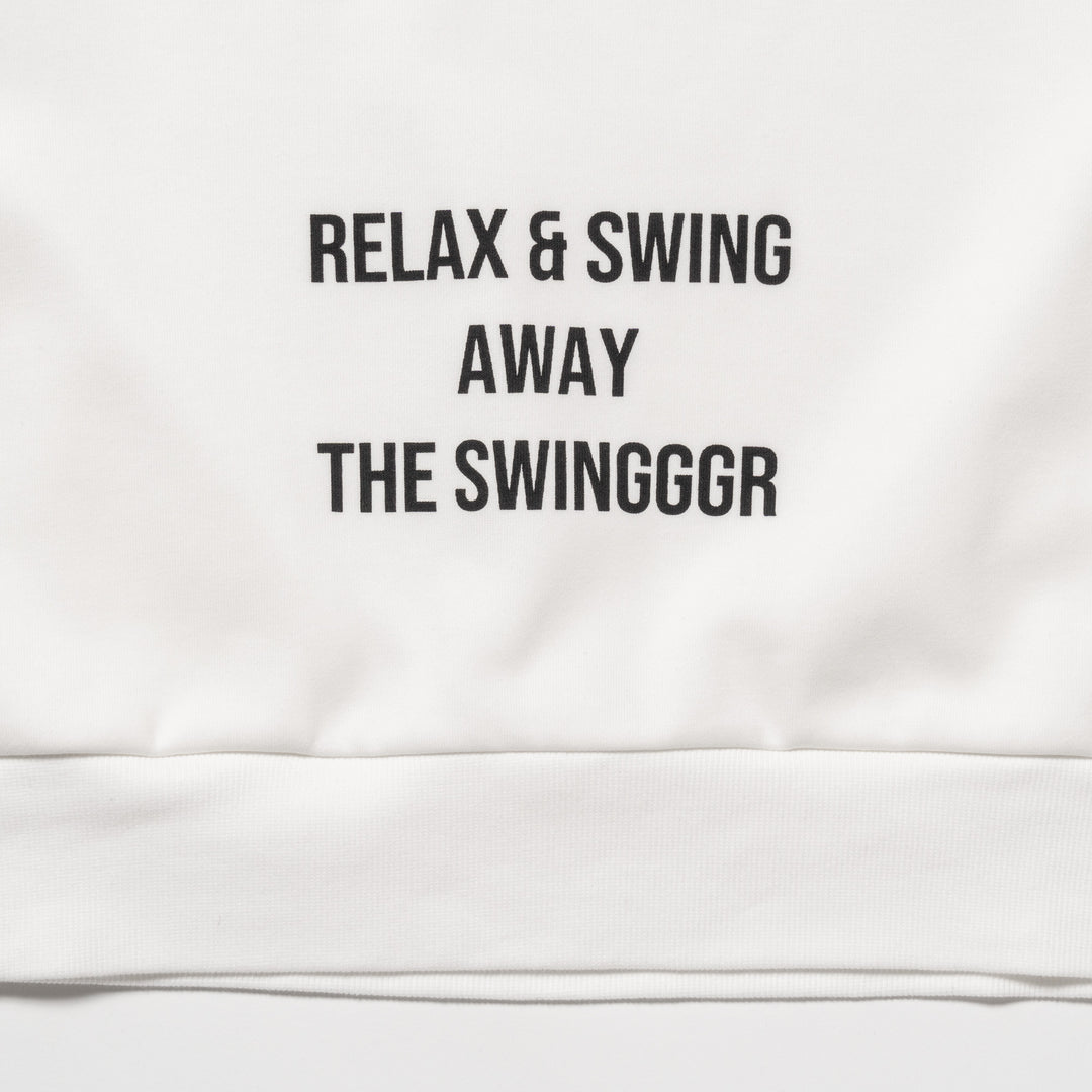 HALF ZIP SWEAT PO, WHITE