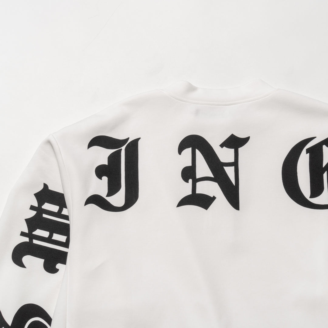 HALF ZIP SWEAT PO, WHITE